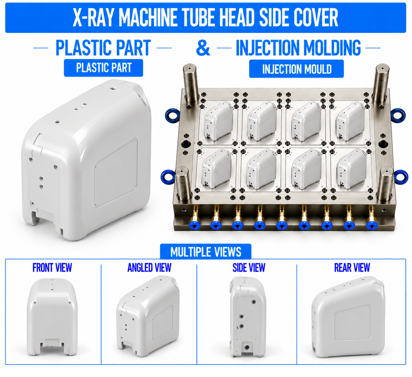 X-Ray Machine Plastic Tube Head Side Cover Mould and Moulding Service